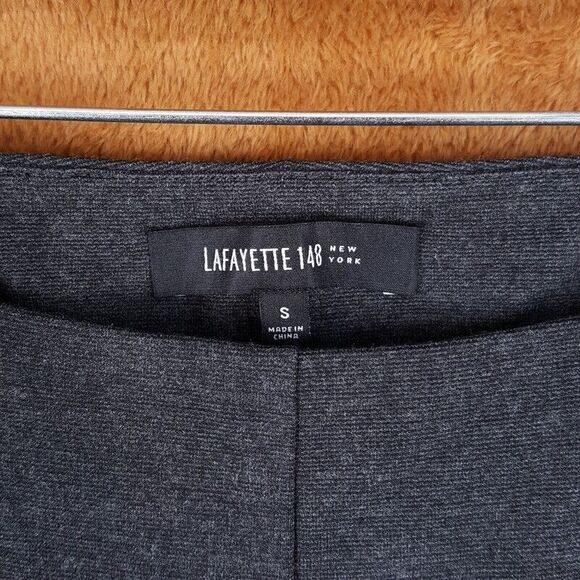 LAFAYETTE 148 Leggings Womens Small Gray Pull On Ponte Pintuck Stretch Pants - Picture 3 of 9